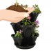 Natures Distributing 12 in. 3 Tier Stacking Planters   